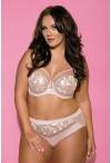 Biustonosz AVA pudrowy, złoty haft – AV 2082 Soft Blush