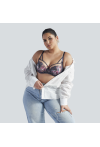 Biustonosz AVA szary, haftowany tiul – AV 2123 Soft Gray
