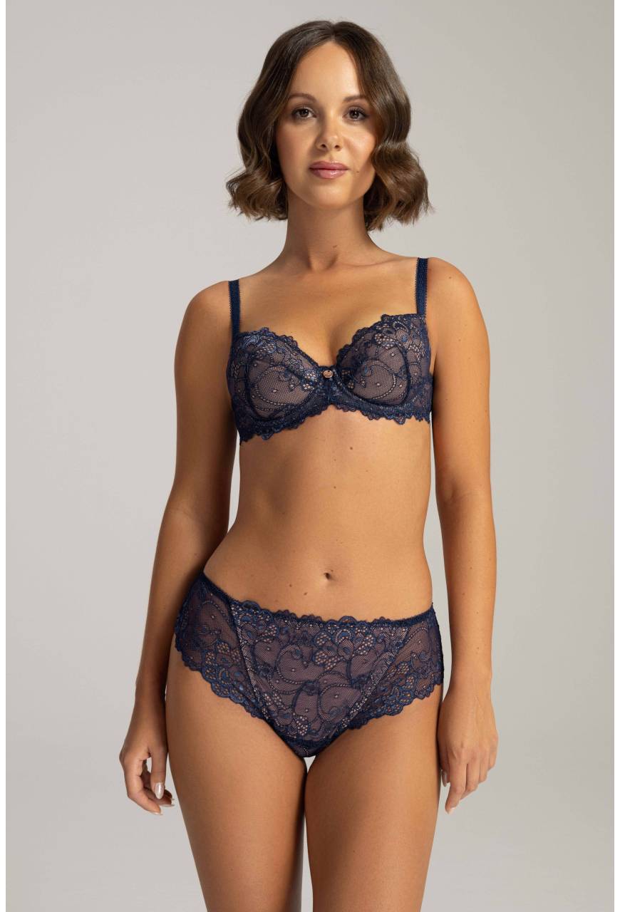 Biustonosz AVA granatowy, unoszący biust - AV 2137 Push Up Navy Blue