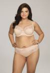 Brazyliany AVA beżowe – eleganckie z haftem AV 1922/B Beige