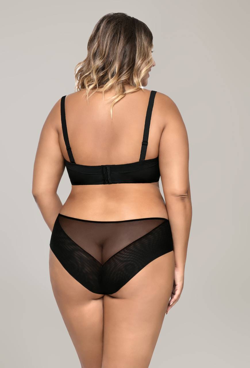 Biustonosz AVA bardotka czarna - AV 1787 STRAPLESS BLACK