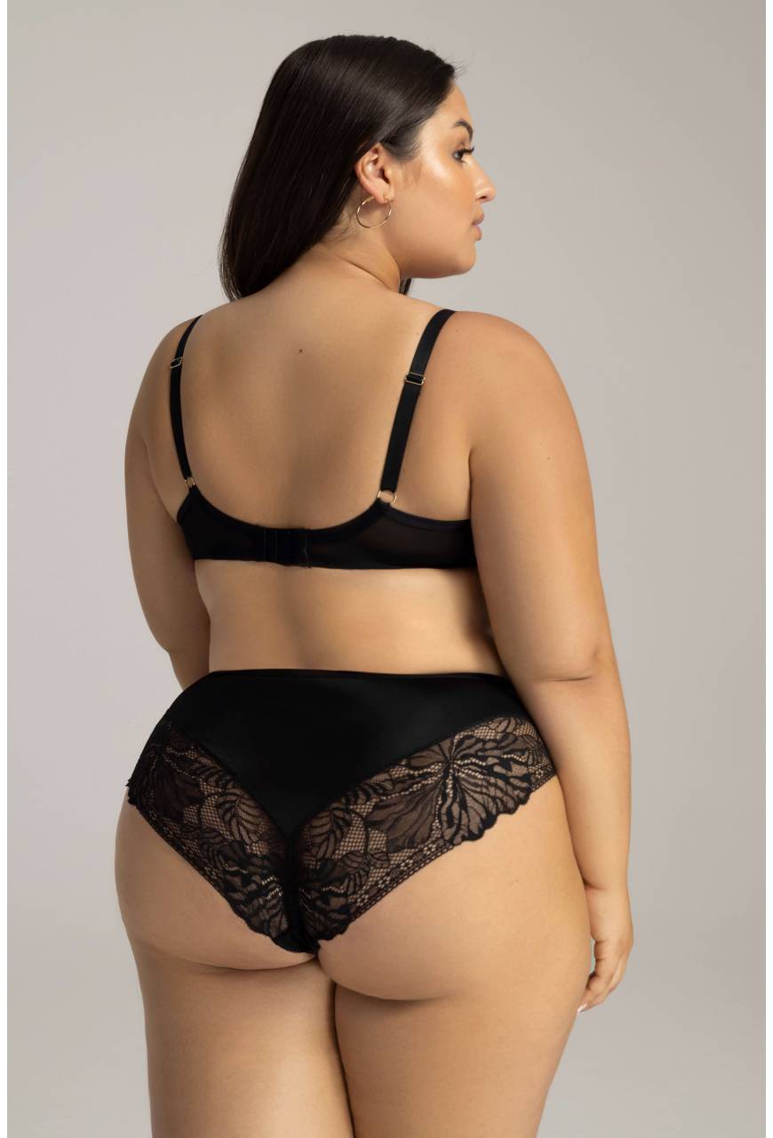 Biustonosz AVA, półusztywniany, czarny – AV 2145 Semi Soft Black