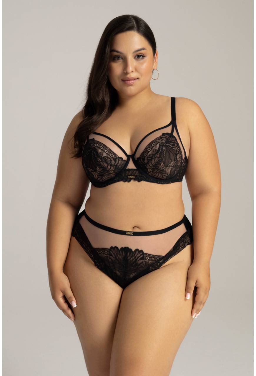 Biustonosz AVA, koronkowa braletka, czarny – AV 2146 Soft Bralette Black