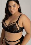 Biustonosz AVA, koronkowa braletka, czarny – AV 2146 Soft Bralette Black