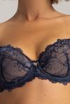 Biustonosz AVA granatowy, unoszący biust - AV 2137 Push Up Navy Blue
