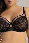 Biustonosz AVA, półusztywniany, czarny – AV 2145 Semi Soft Black