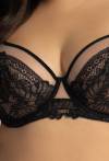 Biustonosz AVA, koronkowa braletka, czarny – AV 2146 Soft Bralette Black