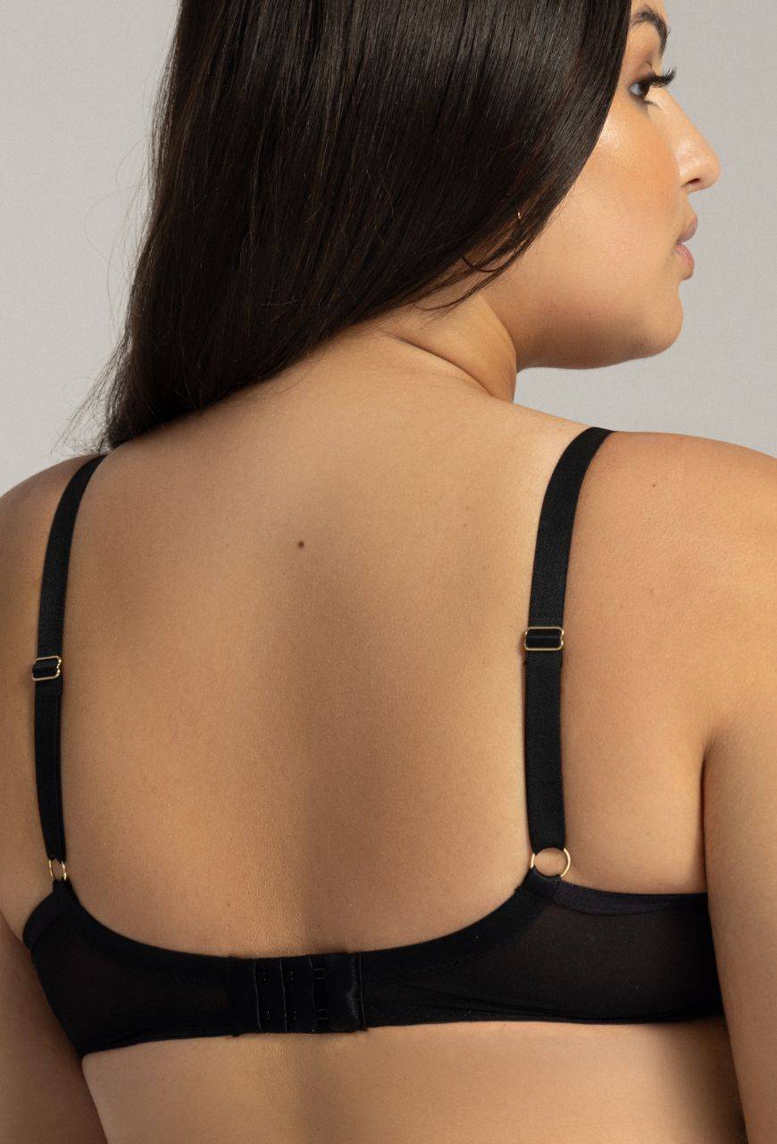 Biustonosz AVA, koronkowa braletka, czarny – AV 2146 Soft Bralette Black