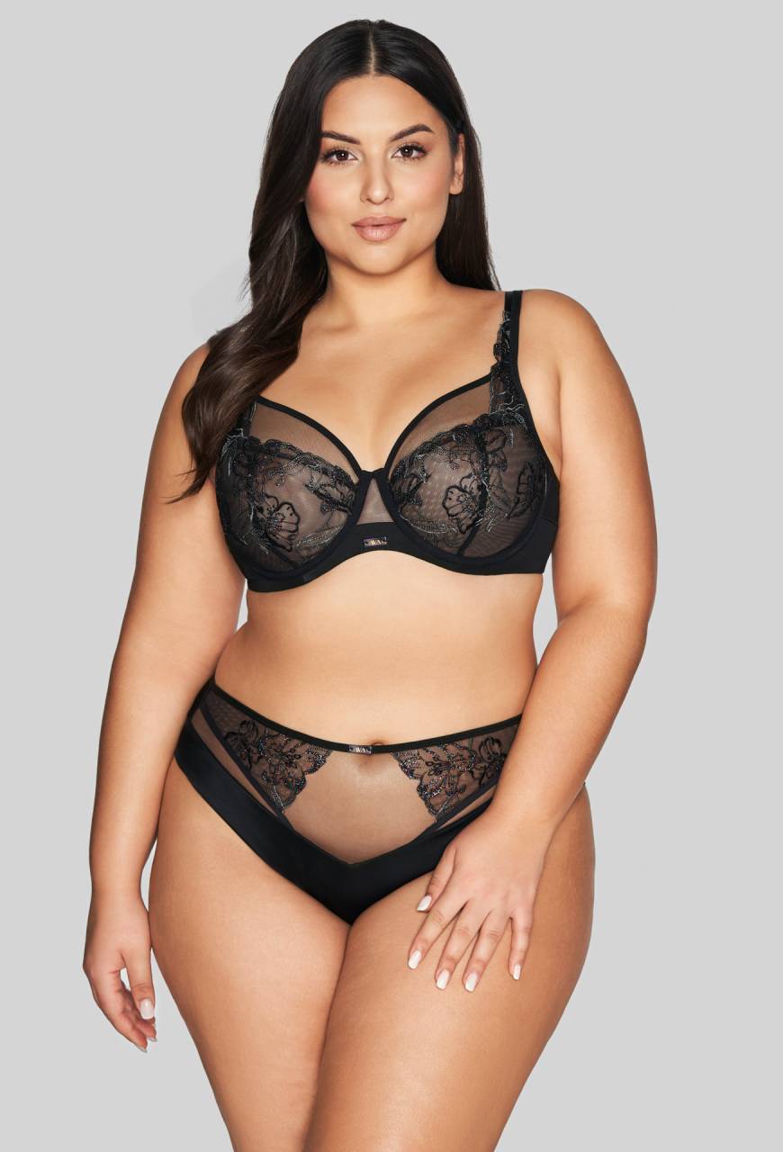 Biustonosz AVA czarny, miękkie miseczki - AV 2072 SOFT BLACK