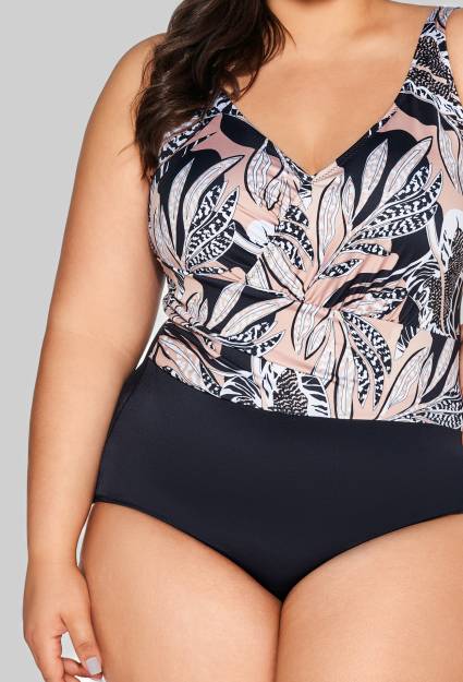 SKJ 61 Latte one-piece swimsuit