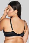 Biustonosz AVA czarny, złoty haft, transparentny tiul – AV 2115 Soft Black
