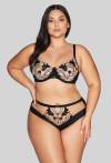 Biustonosz AVA czarny, haft, transparentny tiul – AV 2117 Soft Black