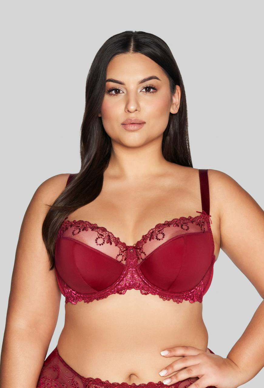 Biustonosz AVA, półusztywniany, rubinowy – AV 1030 Semi Soft Ruby