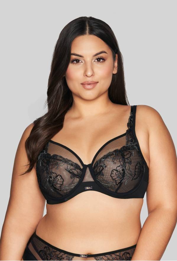 Biustonosz AVA czarny, miękkie miseczki - AV 2072 SOFT BLACK