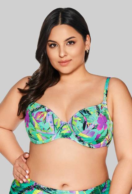 Biustonosz kąpielowy AVA miękki, zielony – SK 211 Soft Vibrant Green