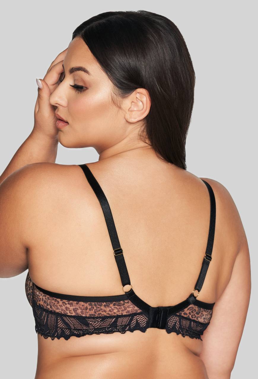 Biustonosz AVA czarny, półusztywniany - AV 2132 SEMI SOFT BLACK PANTHER