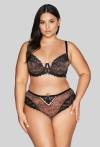 Biustonosz AVA czarny, półusztywniany - AV 2132 SEMI SOFT BLACK PANTHER