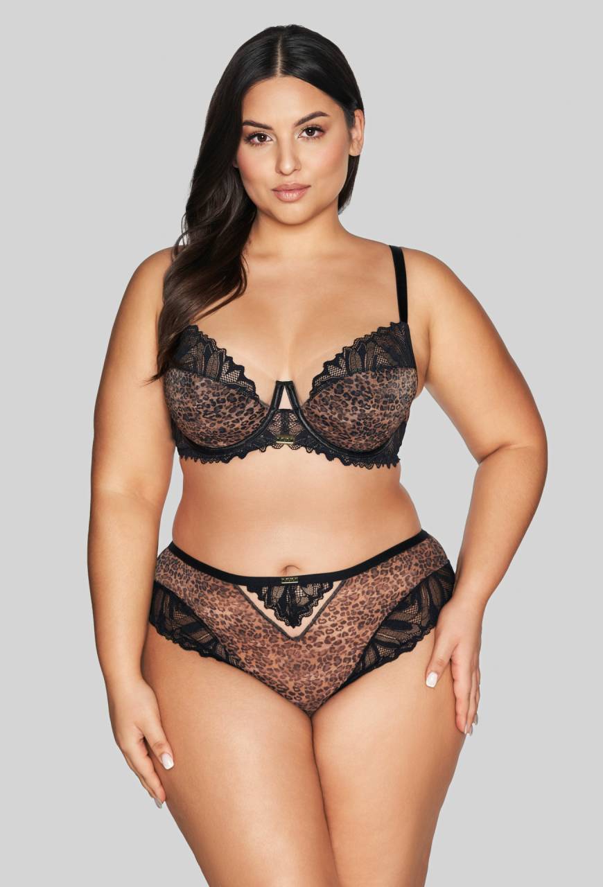 Biustonosz AVA czarny, półusztywniany - AV 2132 SEMI SOFT BLACK PANTHER