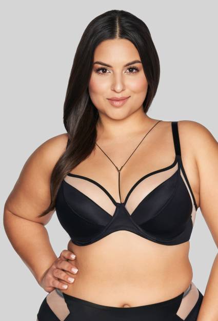 Biustonosz braletka AVA czarny, miękki -  AV 2136 Soft Black