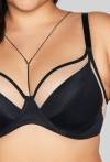 Biustonosz braletka AVA czarny, miękki -  AV 2136 Soft Black