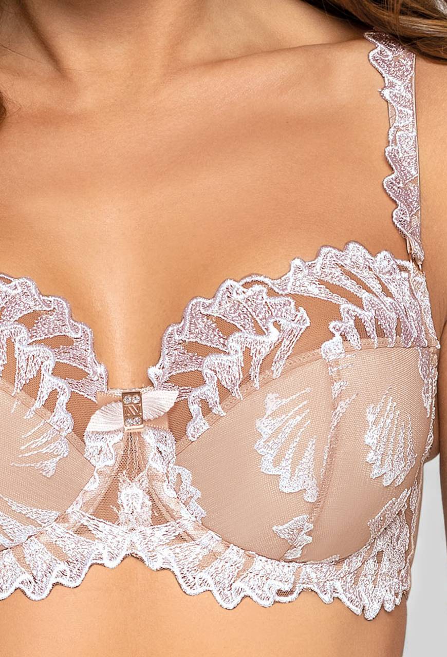 Biustonosz NOVIKA beżowy półusztywniany – SOPHIE N° 02 SEMI SOFT SAND