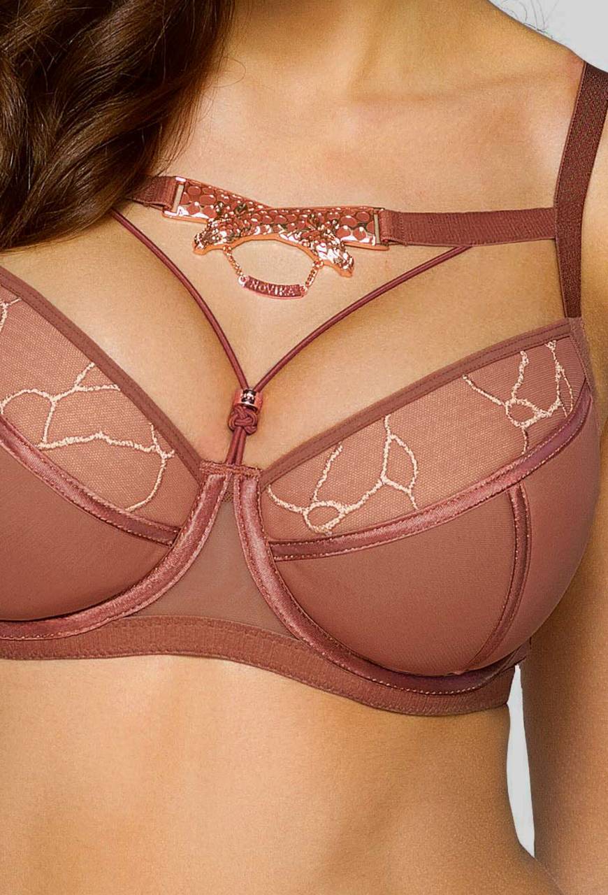 Biustonosz NOVIKA  beżowy – SAVANE N° 01 PUSH UP CEDAR