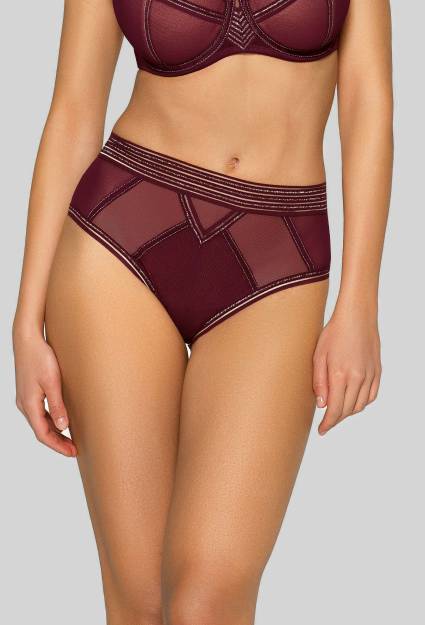 Figi Novika zmysłowe i luksusowe bordowe - Lou Lou N Briefs Wine
