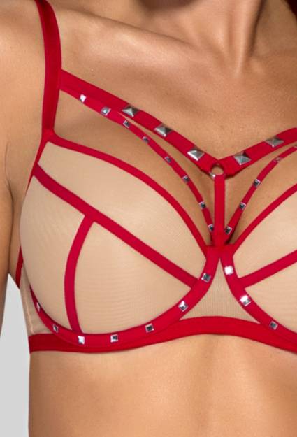 Gillian N° 01 push-up bra, rouge