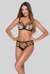 Biustonosz semi-soft czarny NOVIKA z haftem – MARBRE N° 02