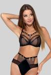 Biustonosz NOVIKA tiul łańcuszki –PURE POISON N°  03 SOFT BLACK