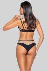 Biustonosz AVA zmysłowy, czarny - LEAH N° 01 PUSH UP BLACK