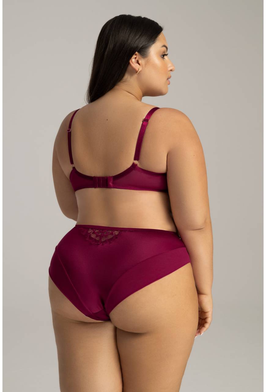 Zmysłowy Biustonosz AVA Semi Soft w Kolorze Czerwonego Wina - AV 2149