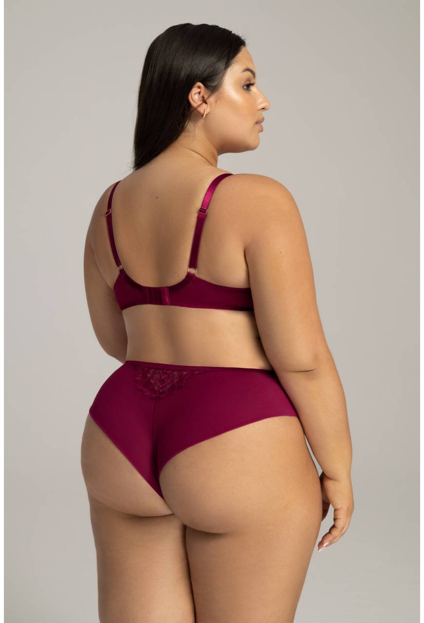 Zmysłowy Biustonosz AVA Semi Soft w Kolorze Czerwonego Wina - AV 2149