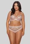 Biustonosz AVA pudrowy, złoty haft – AV 2082 Soft Blush