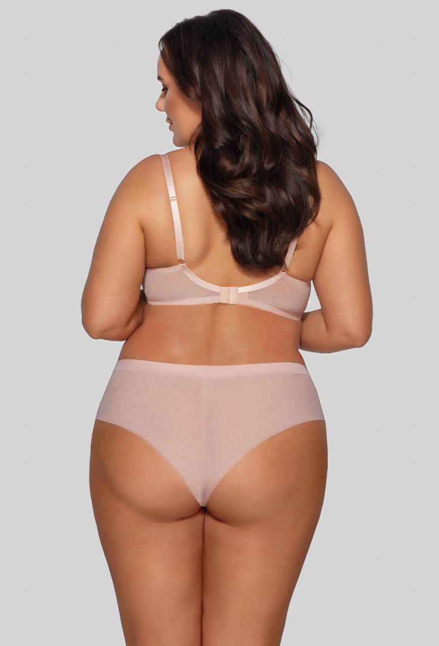 Biustonosz AVA pudrowy, złoty haft – AV 2082 Soft Blush