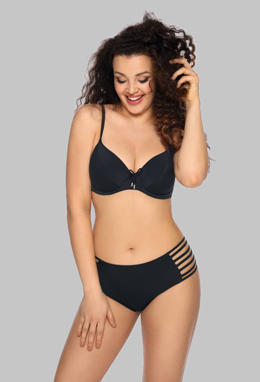 Figi czarne kąpielowe AVA z paseczkami – SF 13/6 BLACK