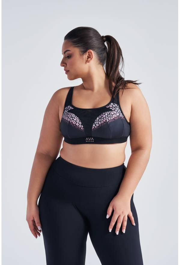 Biustonosz AVA czarny sportowy CARRI Soft Black