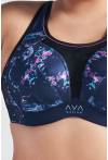 Biustonosz niebieski sportowy AVA - DINA Full Cup Navy Blue
