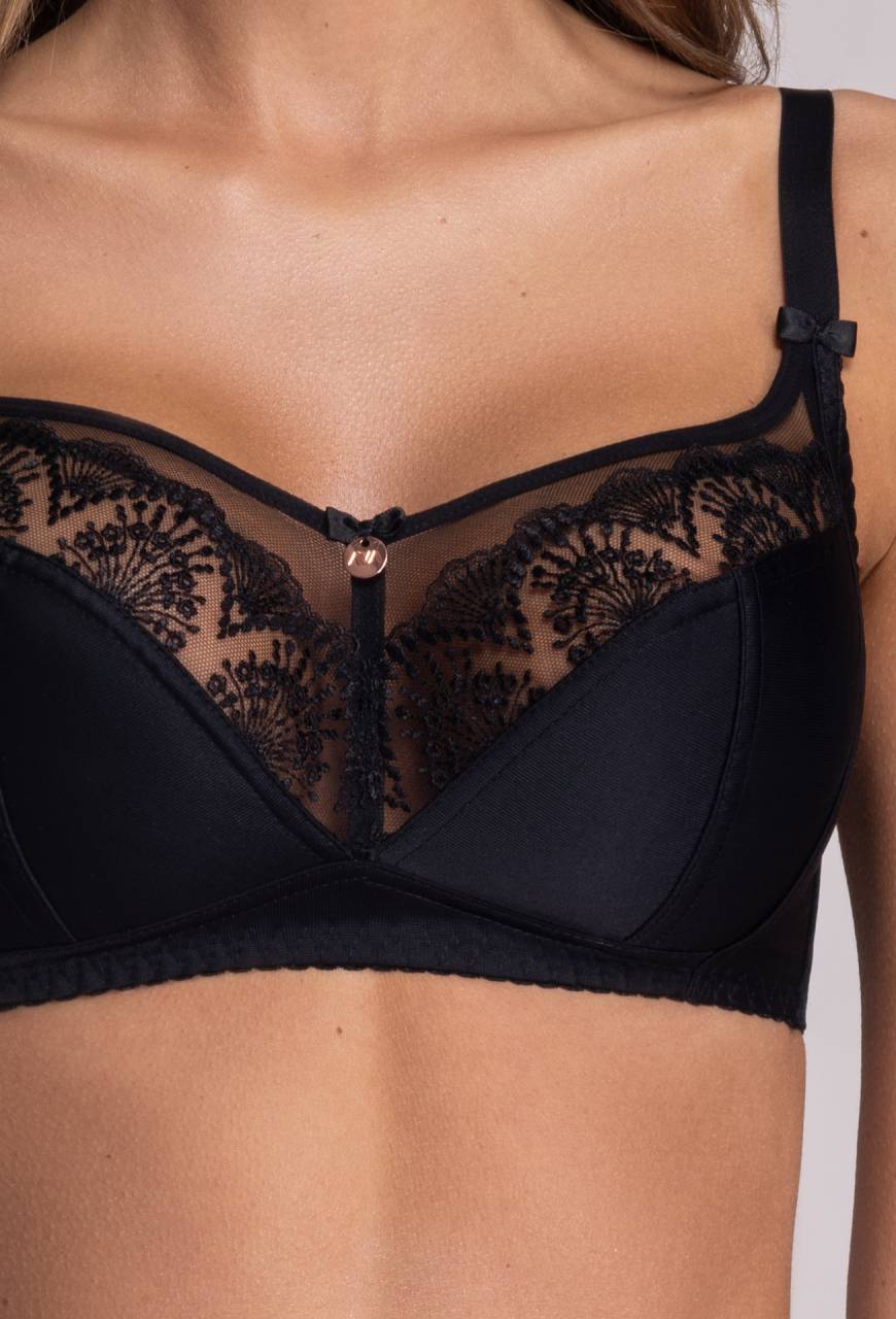 AV 1691/1 soft bra without underwire, black