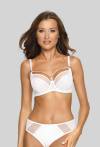 Biustonosz AVA Soft White biały, elegancka propozycja z tiulem AV 1923