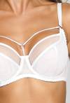Biustonosz AVA Soft White biały, elegancka propozycja z tiulem AV 1923