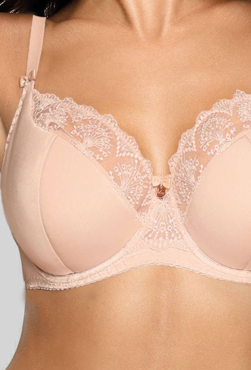 AVA Beige Semi Soft  – półusztywniany biustonosz z haftem AV 1921