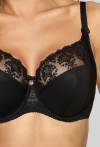 Biustonosz AVA Soft Black – czarny biustonosz z haftem AV 1922
