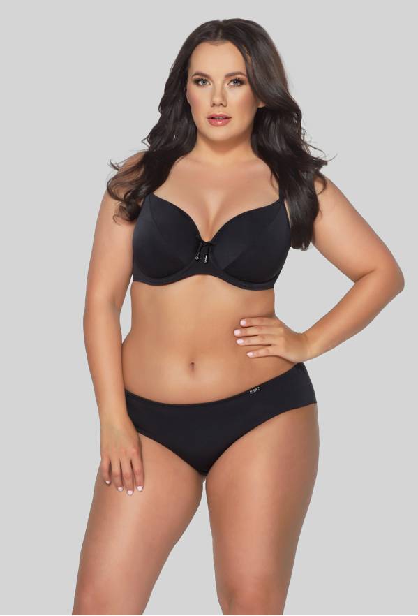 Biustonosz kąpielowy miękki czarny AVA z kokardką – SK 113 SOFT BLACK