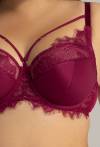 Zmysłowy Biustonosz AVA Semi Soft w Kolorze Czerwonego Wina - AV 2149