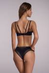 Biustonosz AVA Semi Soft Czarny - półusztywniany, haftowany AV 2198