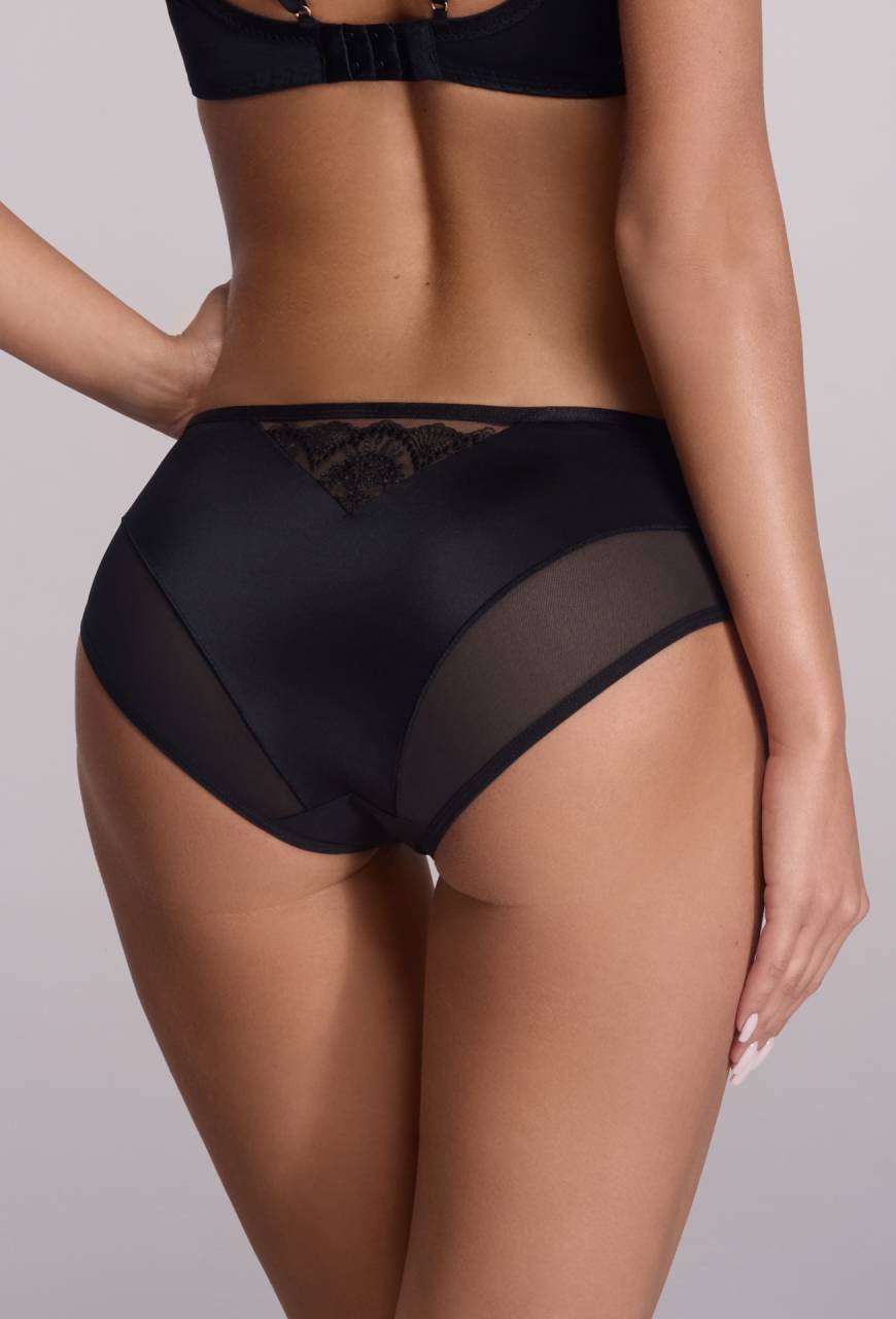 Figi z haftem i tiulem -  AV 2198 BLACK