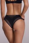 Brazyliany z haftem i tiulem - AV 2198/B BLACK