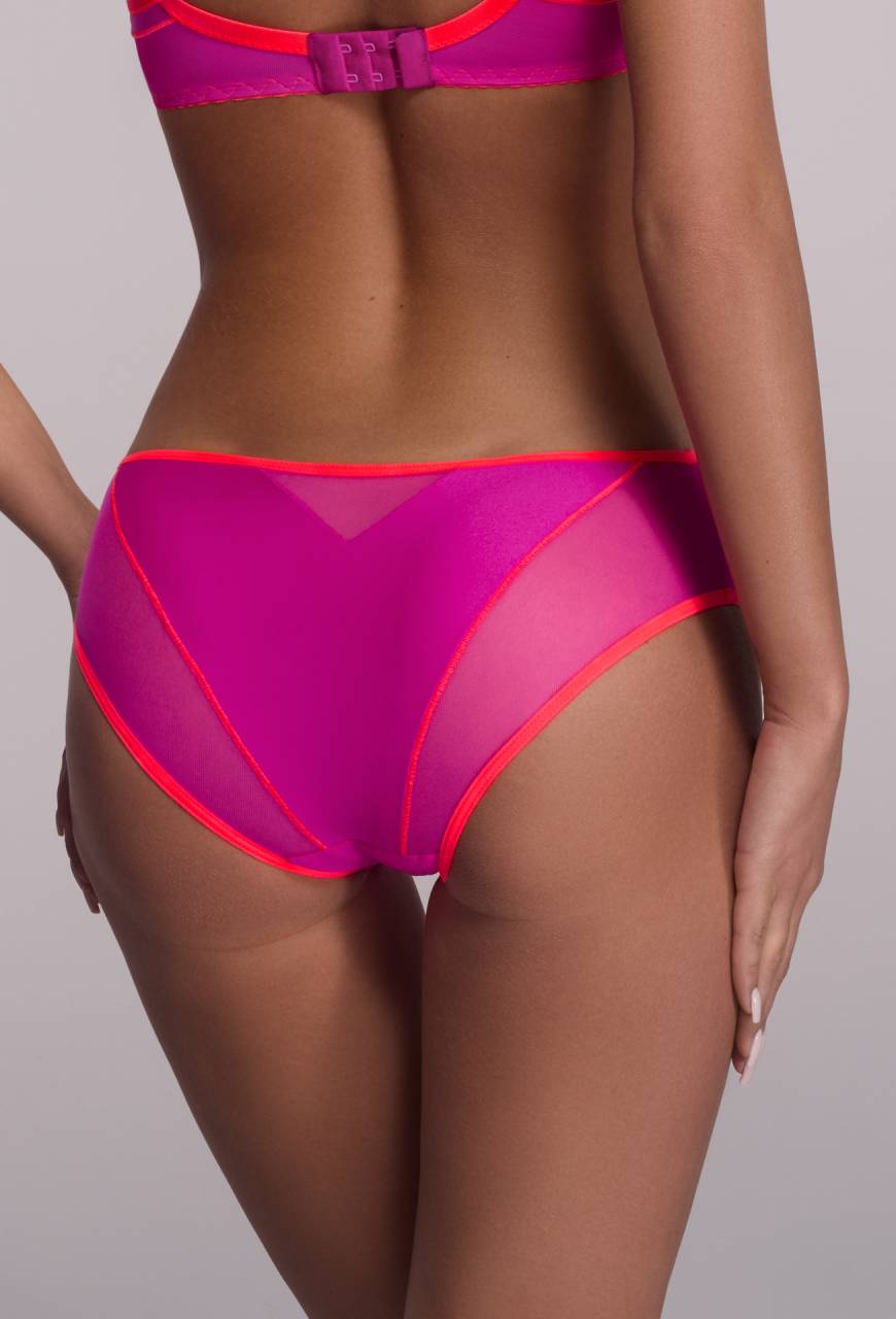 Figi AV 2188 Glowing – neonowa bielizna damska róż i fiolet