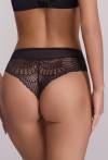 Brazyliany AV 2200/B Black – koronkowa bielizna z podwyższonym stanem